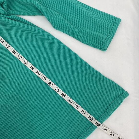 Woman Within  Round Neck Long Raglan Sleeve Knit Pullover Sweater Green Large - Picture 9 of 9